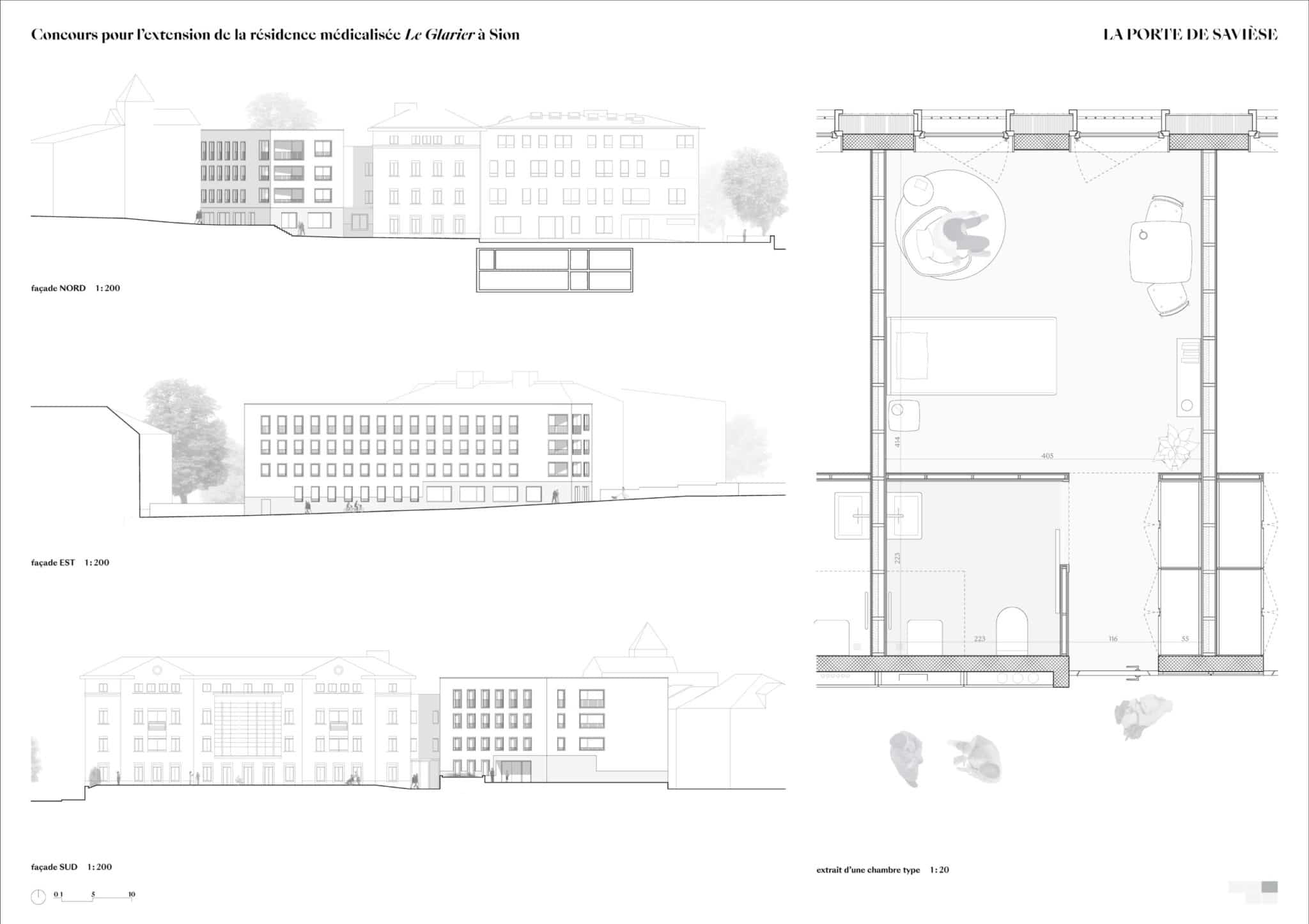 Concours de projet pour l'extension de la résidence médicaliée Le Glarier, Sion